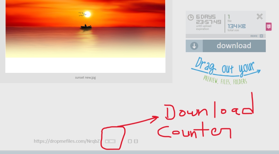 DropMeFiles Files Download Counter
