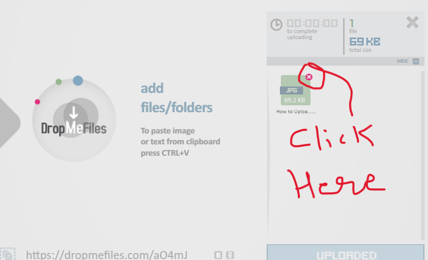 How to Delete Uploaded Files on DropMeFiles